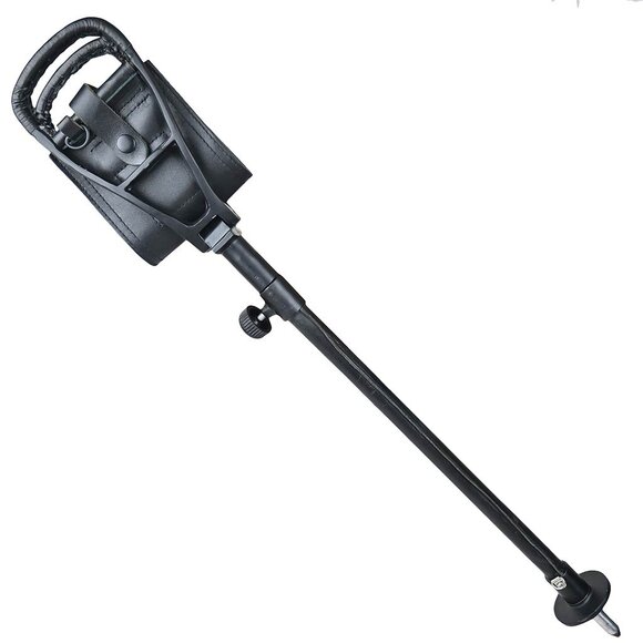 Leather Walking Seat Outdoor Adventure Spectator  stick Black Portable Seat - Picture 7 of 15